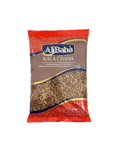 Alibaba Kala Chana (Black/Brown  Chickpeas) - 1kg